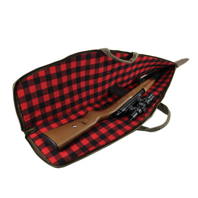 Brown Canvas Soft Scoped Rifle Case Easy Clean Shockproof Sturdy